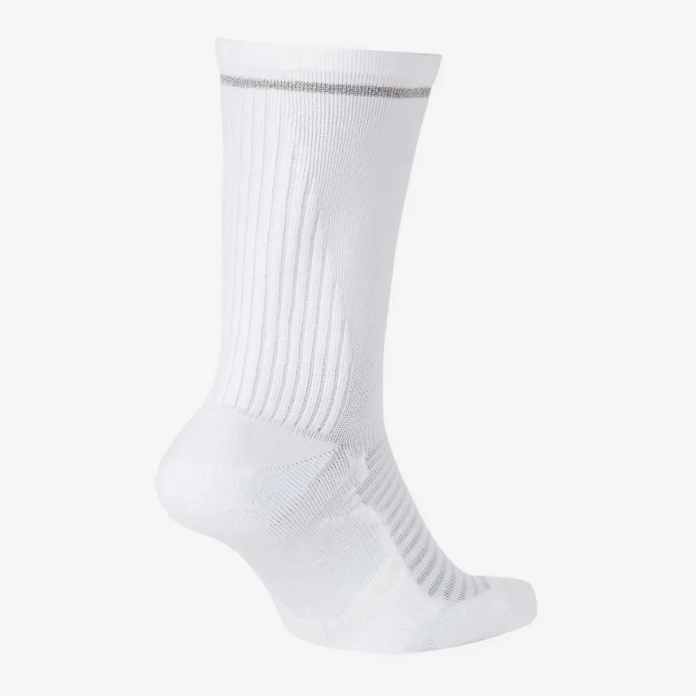 Nike Spark Lightweight Running Crew Socks Women's Size 11.5-13 White Grey Silver